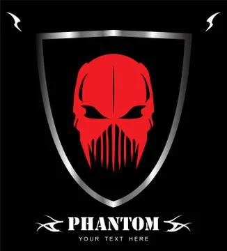 Red Demon. Red Mask. Alien. Predator Stock Illustration
