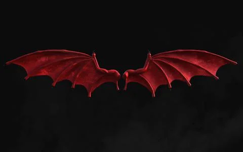 Red Demon Wing Plumage Stock Illustration