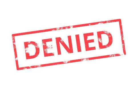 Red "Denied" stamp Stock Illustration