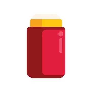 Red deodorant stick spreading freshness in a modern style Stock Illustration