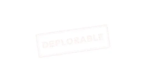 Red Deplorable Rubber Stamp Design on White Background 4K Stock Footage 339029242