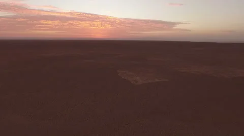 Red desert at sunset Stock Footage 62759844