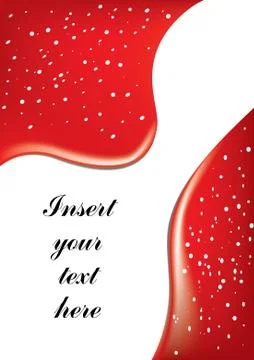 Red design template with copy space over white background, vector illustration Stock Illustration