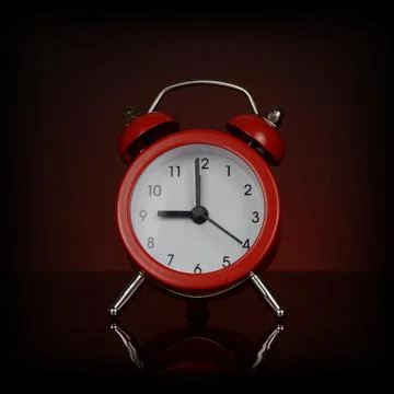 Red Desk Clock Stock Photos