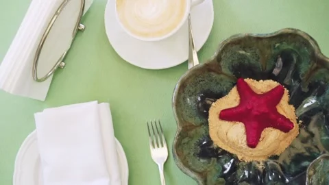 Red dessert. Stock Footage 143004866