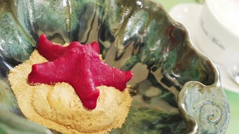 Red dessert. Stock Footage 143004892