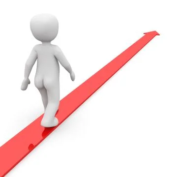 Red determined Stock Illustration