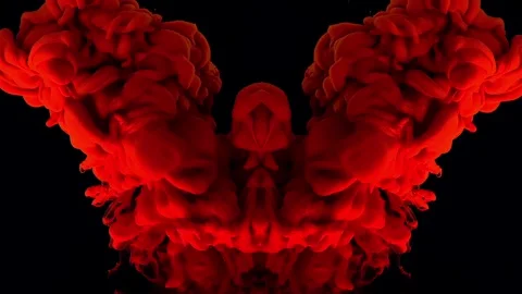 Red devil background. A dangerous red cloud of smoke Stock Footage 317426314