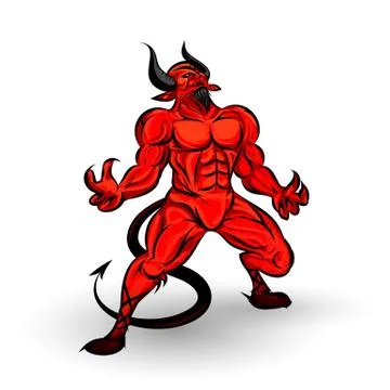 Red devil character Stock Illustration