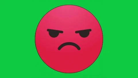 A red devil emoji face showcasing an angry mischievous expression. Stock Footage 306848587