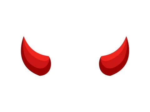 The Red devil horn. Isolated Vector Illustration Stock Illustration