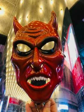 Red Devil mask Stock Photos