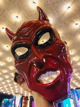 Red Devil mask Stock Photos