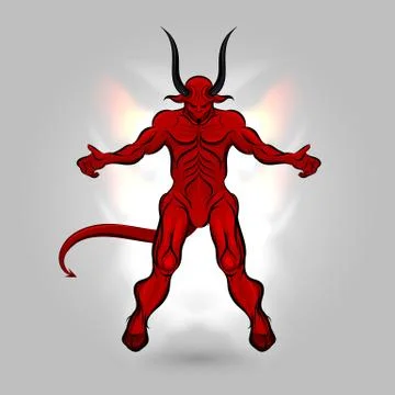Red devil power Stock Illustration