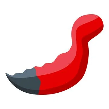 Red devil tail growing a sharp claw Stock Illustration