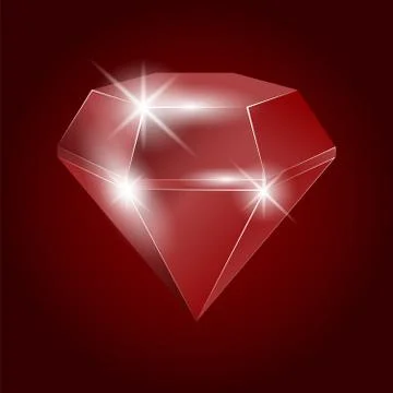 Red diamond 3d Stock Illustration