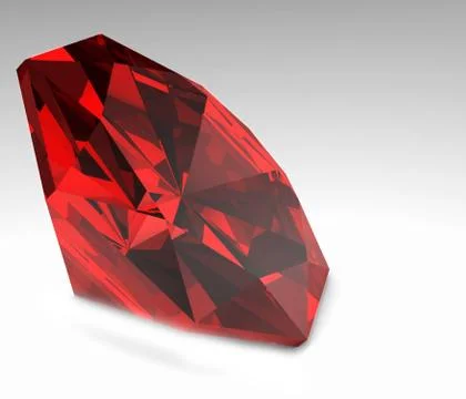 Red diamond isolated on white Illustration