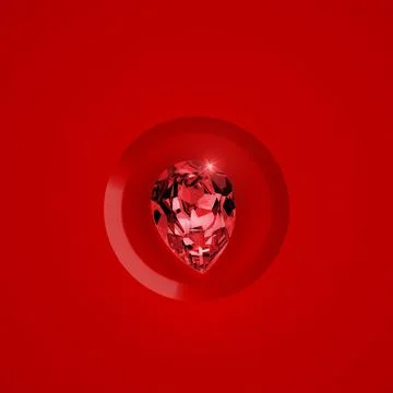 Red diamond on red background イラスト素材