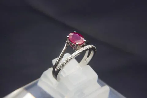 Red diamond ring Stock Photos