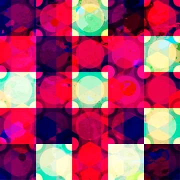 Red diamond seamless pattern grunge effect Stock Illustration