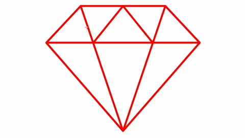 Red diamond white Video stock 223133408