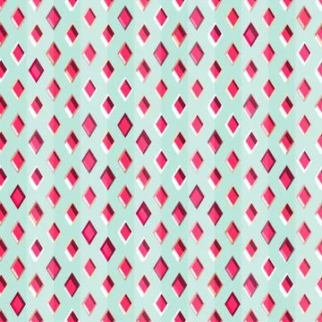 Red diamonds seamless pattern Stock Illustration