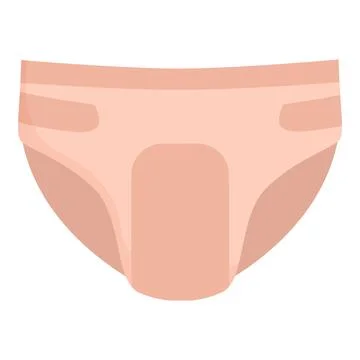 Red diaper icon cartoon vector. Adult health Stock Illustration