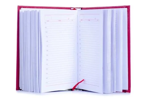 Red diary notebook Stock Photos