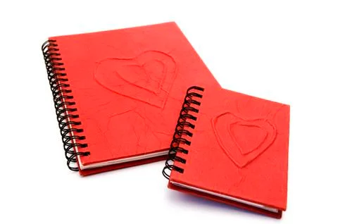 Red diary Stock Photos