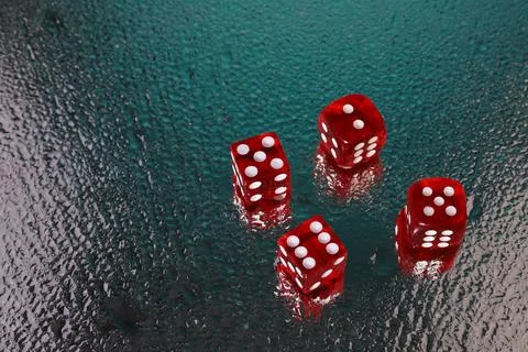Red dice 1 Stock Photos