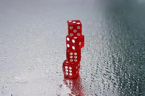Red dice 2 Stock Photos