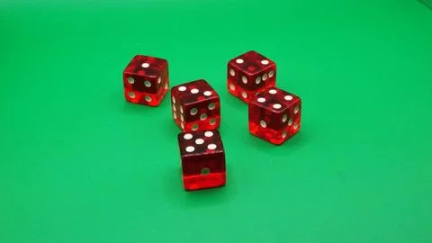 Red Dice For Board Games Stock Photos