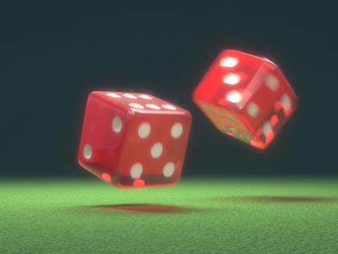 Red Dice In Motion Stock Illustration