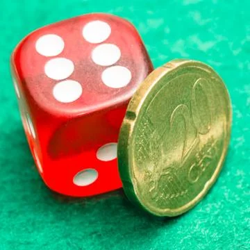 Red dice Foto stock