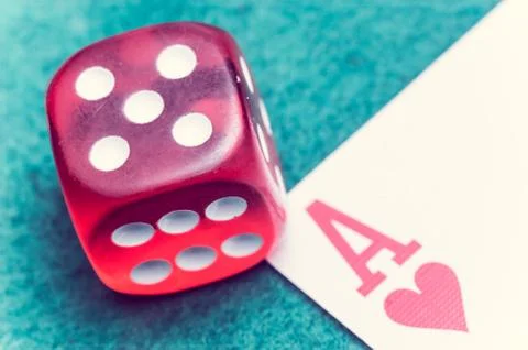 Red dice Stock Photos