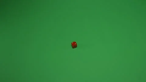 Red Dice Rolling 2 on Green screen Chroma key pt1 of 3 Stock Footage 240270335