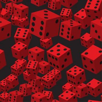 Red Dice Seamless Pattern Stock-Illustration