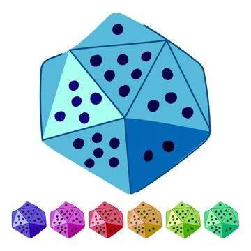 Red dice vector cartoon graphic Stock Illustration