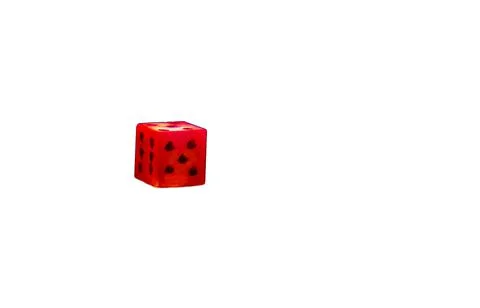 Red dice on white background, red dice isolated on white Stock Photos