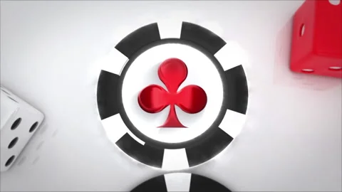 Red Dices And Black Chips On White Background Stock Footage 231317523