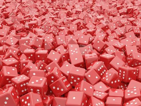 Red Dices Illustrazione stock