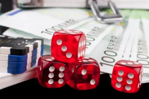 Red dices Stock Photos