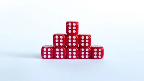 Red dices Foto stock