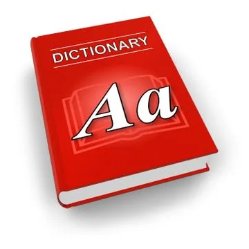 Red dictionary 스톡 일러스트