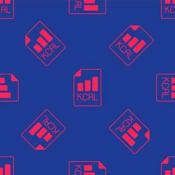 Red Diet plan icon isolated on isolated seamless pattern on blue background.. Stock Illustration