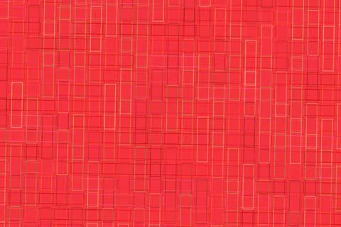 Red digital abstract pattern with geometric lines and shapes Stock Illustration