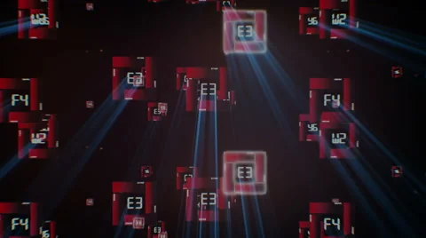 Red digital art 스톡 동영상 54134601