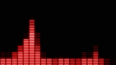 Red Digital audio VU meters moving to beat - In 4k Stock Footage 54871149