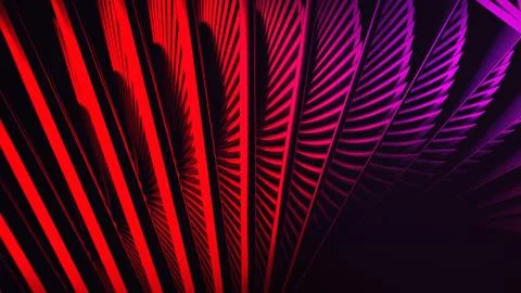 Red digital background with 3d spiral structures Illustrazione stock