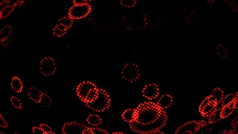 Red Digital Bubbles Stock Footage 302310134